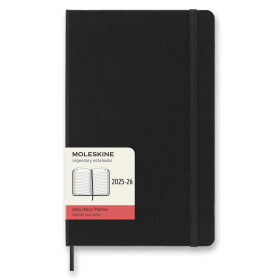 18měsíční diář Moleskine 2025-26 - tvrdé desky - L, denní, černý