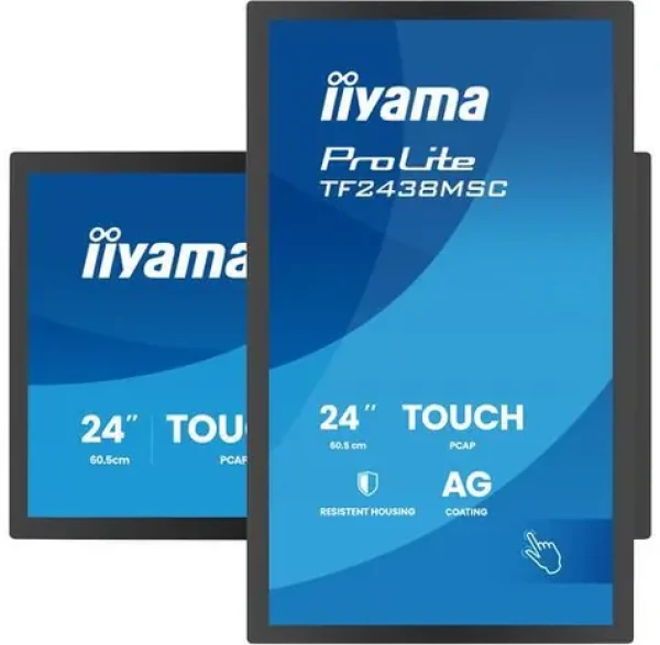 24" Iiyama TF2438MSC-B2 černá / Dotykový monitor / IPS / 1920×1080 / 120Hz / 5ms / HDMI+DP / repro / IP1X (TF2438MSC-B2)