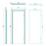 Dveře do sauny Sentiotec DS80 Clear 740x1960mm CFSSTC631L