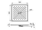 SANELA - Nerezové sprchy Nerezová sprchová vanička 900x900 mm, antislip SLSN 08