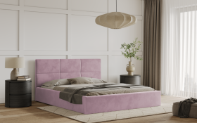 FRONTI Postel TIVOLI 160x200 růžová s úložným prostorem