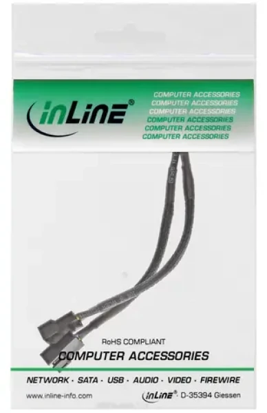 InLine Y-kabel pro PWM ventilátory / Rozbočovací kabel / 4-pin PWM 2x 4-pin PWM / 15 cm (33328Y)