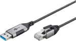 Goobay adaptérový kabel USB-A(M)-RJ-45 černá/šedá / Adaptér / USB 3.2 Gen 1 / Cat.6 / 1 Gbit/s / 5 m (74397)