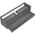 MEXEN/S - Rivel koupelnová skříňka pod umyvadlo 160, 2 zásuvky, reliéf , grafit mat 91A20-16047-2-BFF66