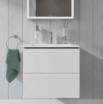 DURAVIT - L-Cube Umyvadlová skříňka Compact, 55x62x39 cm, 2 zásuvky, lesklá bílá LC625602222