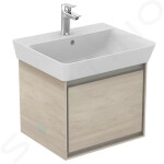 IDEAL STANDARD - Connect Air Umyvadlo Cube 550x460x160 mm, s přepadem, otvor pro baterii, bílá E029901