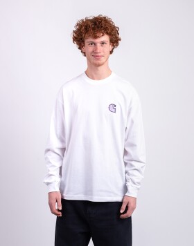 Tričko Carhartt WIP L/S Mind Your Head T-Shirt White