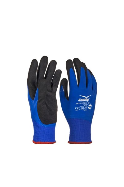 Pracovní rukavice Payper SKILL N-FULL Barva: Královská Modrá/ Černá, Velikost: 8 S00824P167090128