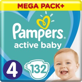 Pampers active baby 4 maxi 9-14kg 132ks