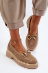 Zazoo 3429 Semišové Dámské Mokasíny S Ozdobou Beige 37