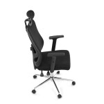 Kancelářská židle, houpací mechanismus, černá síťovina, KA-R216 BK