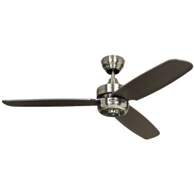 CasaFan Night Flight BN stropní ventilátor 65 W (Ø x v) 132 cm x 240 mm chrom (kartáčovaný)