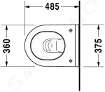 DURAVIT - Starck 3 Závěsné WC, WonderGliss, bílá 22270900001