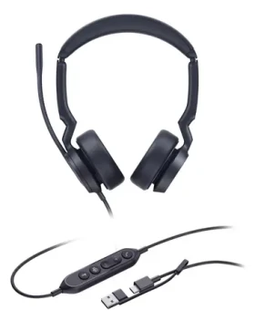 Yealink UH44 Dual (MS Teams) / Stereo náhlavní souprava / mikrofon / USB-C USB-A (UH44 DUAL TEAMS USB-C/A)