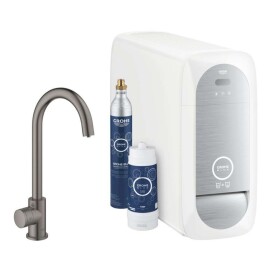 GROHE - Blue Home Dřezový ventil Mono Connected, s chladícím zařízením a filtrací, kartáčovaný Hard Graphite 31498AL1