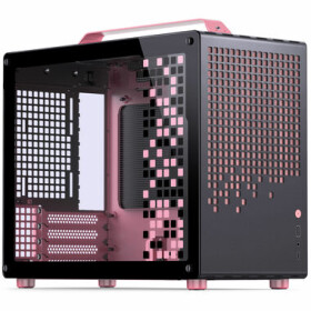 Jonsplus Z20 černo-růžová / Micro-ATX / 1x USB-A 3.2 / 1x USB-C 3.2 / průhledná bočnice (Z20 Black-Pink)