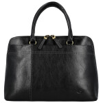 Luxusní dámská kožená kabelka do ruky Katana Gisela, černá