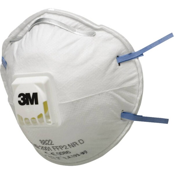 3M 8822 respirátor proti jemnému prachu, s ventilem FFP2 10 ks EN 149:2001 DIN 149:2001