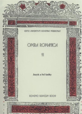 Opera romanica 11 Jazyk řeč knihy: