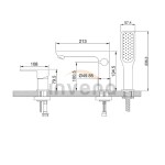 INVENA - 3-otvorová vanová baterie DOKOS bílá BW-19-S02-V