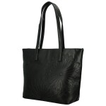 Trendy dámská koženková kabelka na rameno Serafina, černá