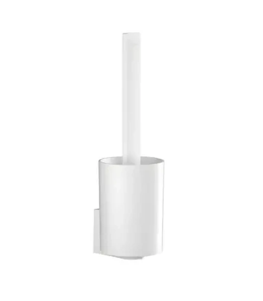 Hansgrohe WC štětka s držákem matná bílá / WC štětka s držákem / plast / skryté upevnění, lepení nebo vrtání (27927700)