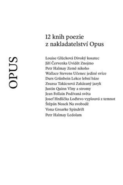 12 knih poezie nakladatelství Opus