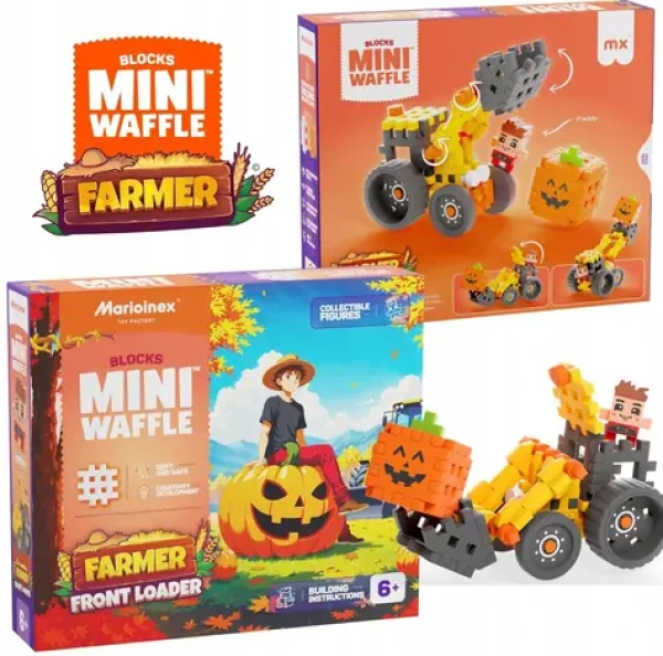 MARIOINEX Stavebnice Mini Waffle Farmer Bagr