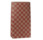 Maileg Papírový sáček Checker Powder/Red 30,5 cm – set 5 kusů, červená barva, papír