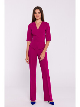 S377 Kombinéza Peplum - švestka EU L