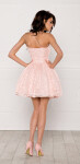 Společenské dámské šaty na ramínka krajkové s sukní růžové Růžová / L L model 15042968 - Sherri