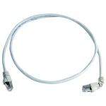 Telegärtner 100008010 RJ45 síťové kabely, propojovací kabely CAT 6A S/FTP 0.5 m šedá samozhášecí, S průchodkou chránící proti zlomení 1 ks