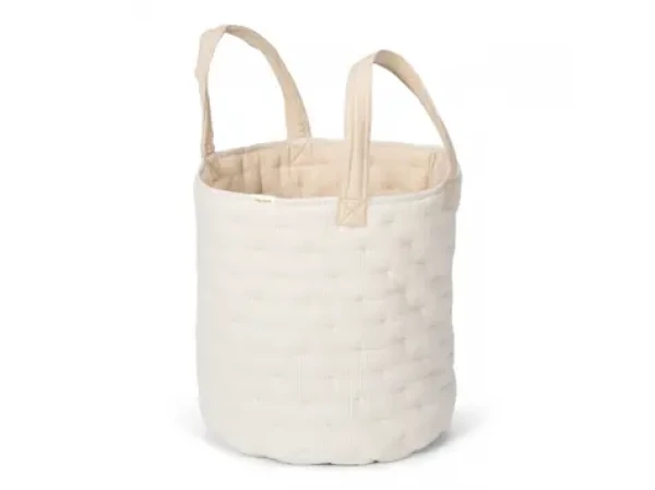 Little Dutch Košík textilní oboustranný extra velký Pure Soft Beige Stripe (DE30325041LD)