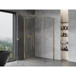 MEXEN/S - Mist-B sprchový kout dveře křídlové 70 x 85, transparent, zlato 8A2T-070-085-50-00
