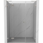 MEXEN/S - Lunar L sprchové dveře křídlové levé 125, transparent, nikl kartáčovaný 834SL-125-050-97-00-L
