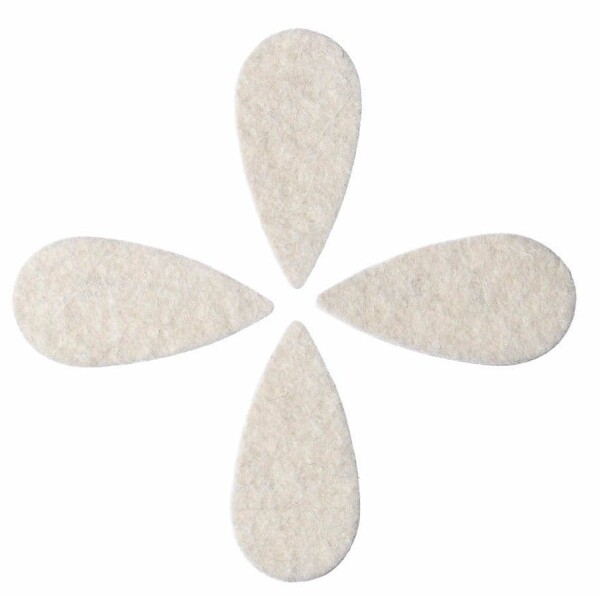 Timber Tones Felt Tones Teardrop Natural Wool Felt 4-Pack