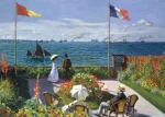 GRAFIKA Puzzle Zahrada v Sainte-Adresse a Pole vlčích máků