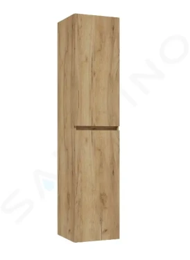Kielle Nefia - Vysoká skříňka závěsná, 160x35x35 cm, zlatý dub 50027011