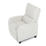 TV a relaxační křeslo, manuální polohování push back, potah manšestrová béžová látka