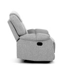 Relaxační křeslo, šedá látka, TV-4088 SIL2