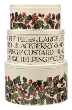 Plechovky kulaté 3ks Emma Bridgewater - Blackberry