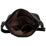 Stylová dámská koženková crossbody kabelka Herta, černá