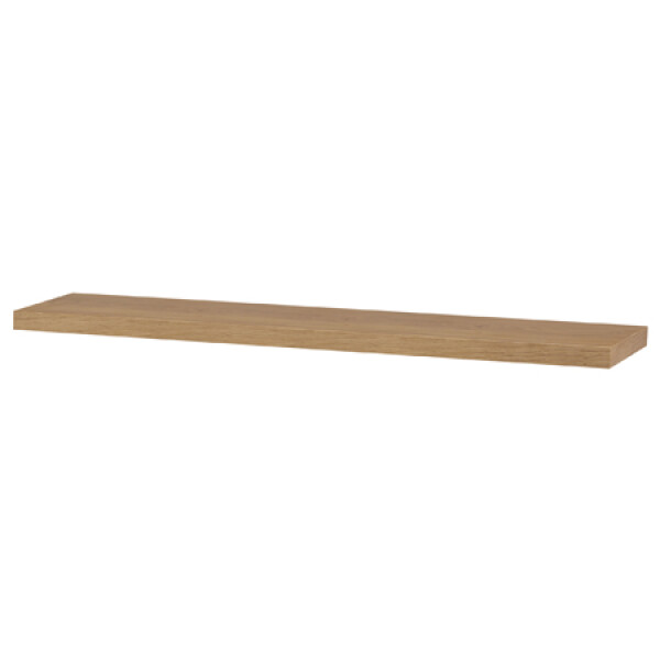 Polička nástěnná 120 cm, MDF, 3D dekor přírodní dub, baleno v ochranné fólii