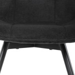 Jídelní židle, černá, látka, HC-T1130 BK2
