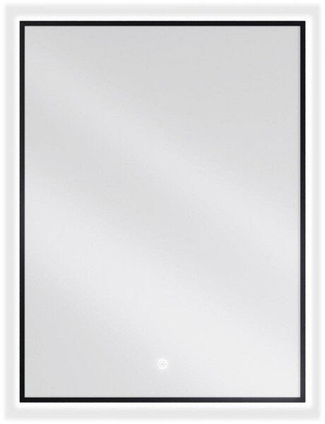 MEXEN - Erma zrcadlo s osvětlením 60 x 80, LED 6000K, černý rám 9814-060-080-611-70