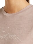 Dámské merino triko s krátkým rukávem ICEBREAKER Wmns 150 Tech Lite SS Tee Sparkling Stars, Pink Quartz velikost: M