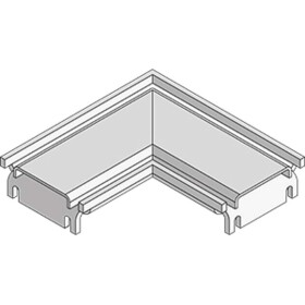 I-Drain - Příslušenství Rohový spojovací díl roštu, matný ID000009C3