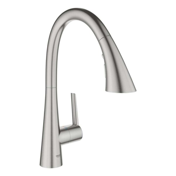 GROHE - Zedra Dřezová baterie s výsuvnou sprškou, supersteel 32294DC2