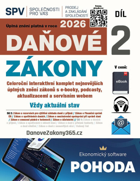 Daňové zákony 2026 (Díl 2.)