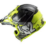 LS2 Motokrosová helmaLS2 MX437 FAST EVO CRUSHER BLACK H-V YELLOW Velikost.: